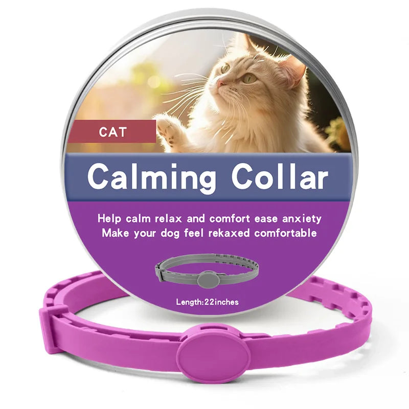 Calming collars with pheromones for dogs and cats, relieves anxiety