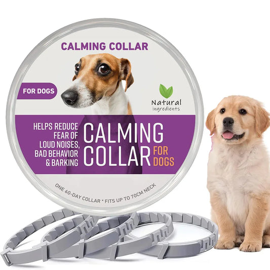 Natural Dog Pheromone Calm Collars Calming Collar for Dogs Cats Pet Relief Anxiety Stress Separation Relieve Bad Behavior 60Days