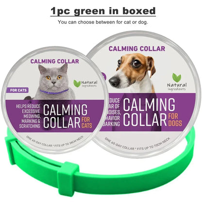 Natural Dog Pheromone Calm Collars Calming Collar for Dogs Cats Pet Relief Anxiety Stress Separation Relieve Bad Behavior 60Days