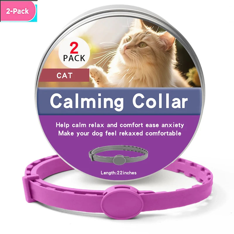 Calming collars with pheromones for dogs and cats, relieves anxiety
