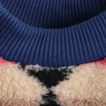 Autumn & Winter Pet Sweatshirt – Cute Striped Plush for Cats & Dogs