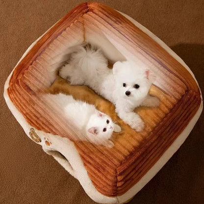 Cute Foldable Pet House – Soft Washable Bed for Cats & Small Dogs