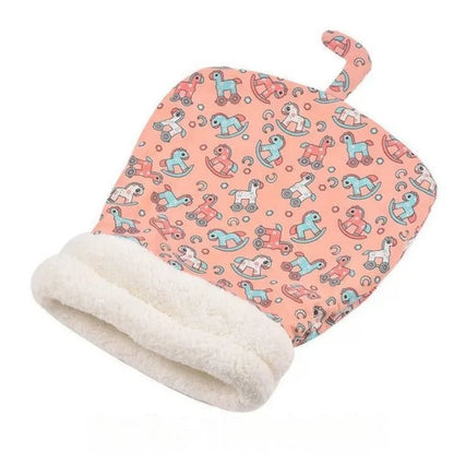 Winter Warm Cat Cave Bed with Removable Cushion