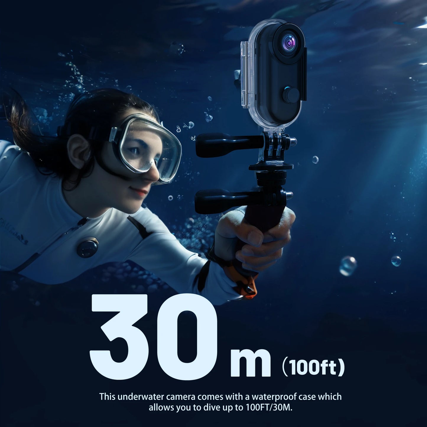 4K Mini Action Camera with WiFi – 128GB, Waterproof