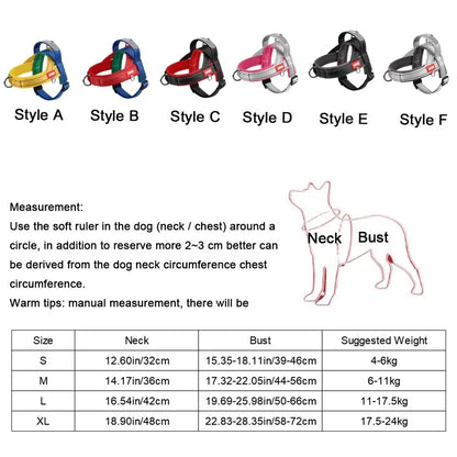 Adjustable Reflective Dog Harness Vest