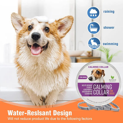 Natural Dog Pheromone Calm Collars Calming Collar for Dogs Cats Pet Relief Anxiety Stress Separation Relieve Bad Behavior 60Days