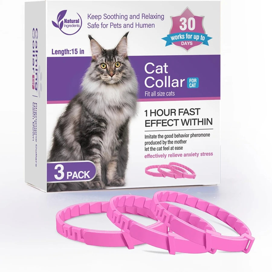 Calming collars with pheromones for dogs and cats, relieves anxiety