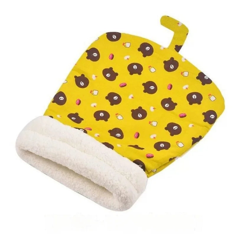 Winter Warm Cat Cave Bed with Removable Cushion